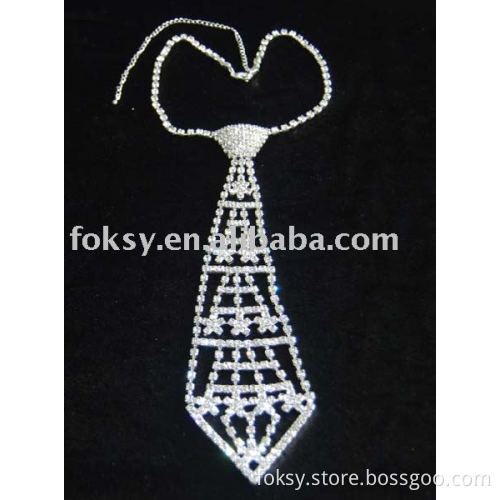 Rhinestones tie